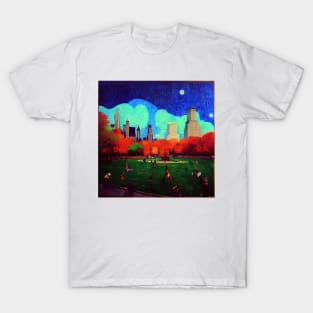 Central Park New York painting, Vincent van Gogh style, oil on canvas T-Shirt